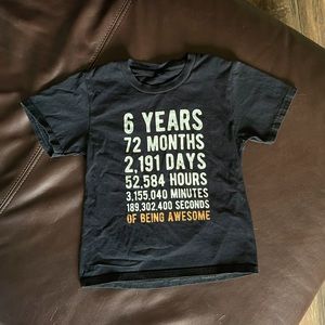 6 Year Old Birthday Shirt